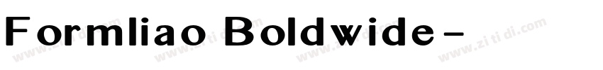 Formliao Boldwide字体转换
